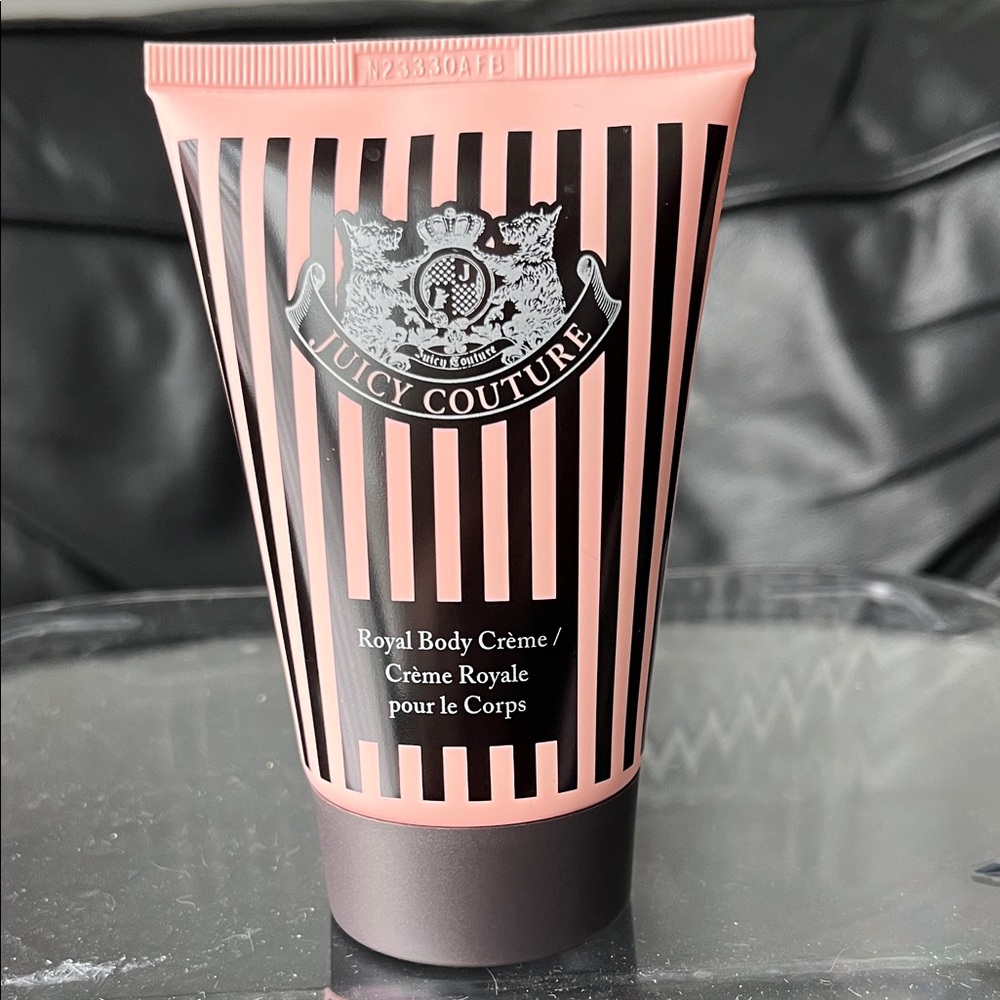 Juicy Couture Pink and Black Striped Body Crème